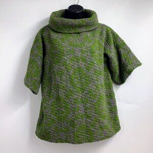 Garnish PDX Women's Wool Cowl Neck Floral Lined Pullover Sweater Size XS